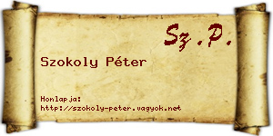 Szokoly Péter névjegykártya